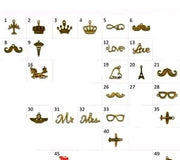 Available Metallic Charms Options Chart